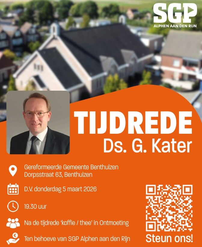 Poster tijdrede GG Benthuizen 05-03-2026